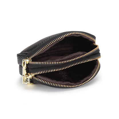 Women's Genuine Leather Coin Purse Petite Cute And Handheld Mini Size