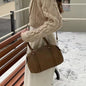 Elegant Lychee-Grain Bowling Bag For Women Retro And Versatile