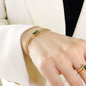 Retro Inlaid Zircon Double-Layer Chunky Chain Necklace Set For Women