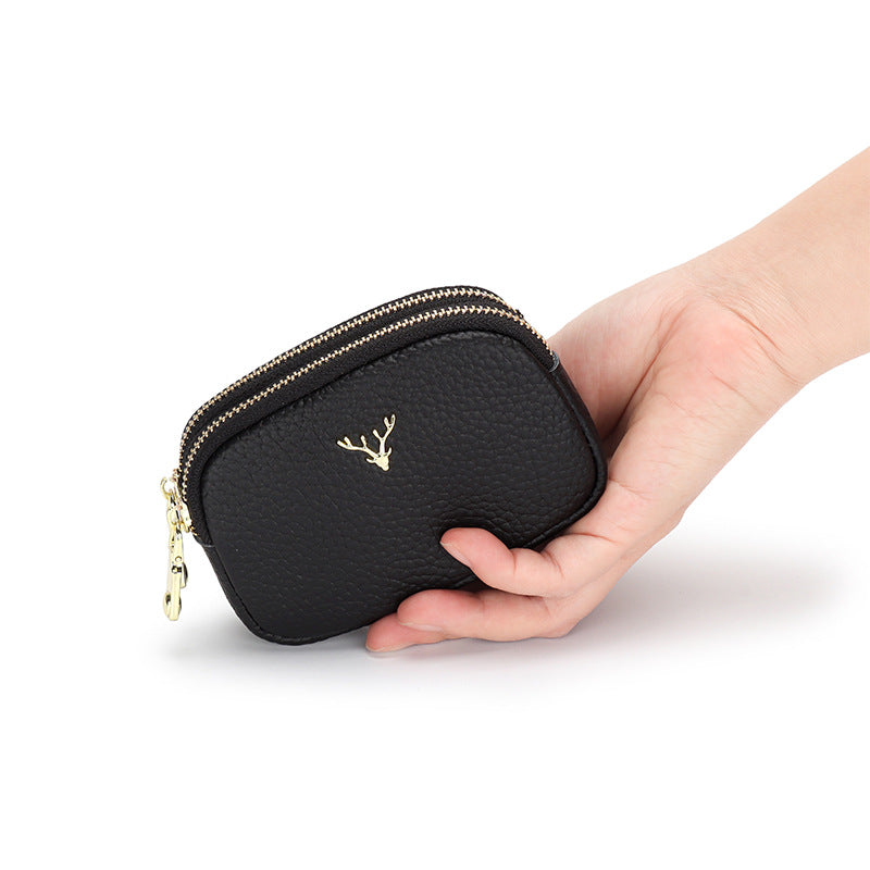Women's Genuine Leather Coin Purse Petite Cute And Handheld Mini Size