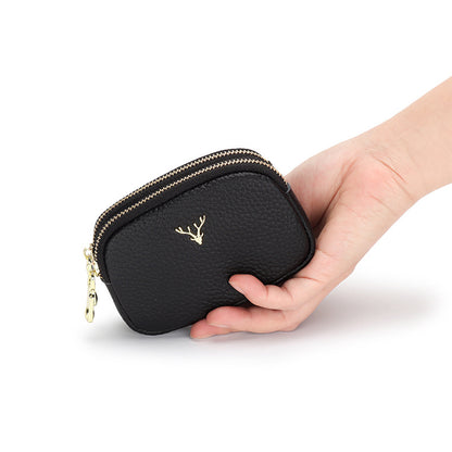 Women's Genuine Leather Coin Purse Petite Cute And Handheld Mini Size