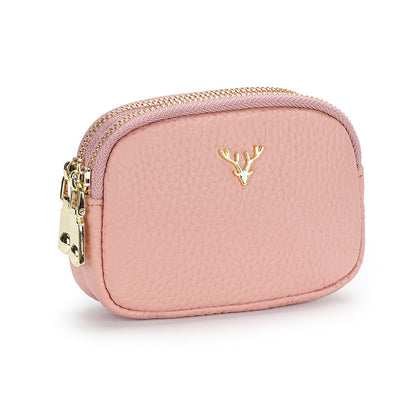 Women's Genuine Leather Coin Purse Petite Cute And Handheld Mini Size