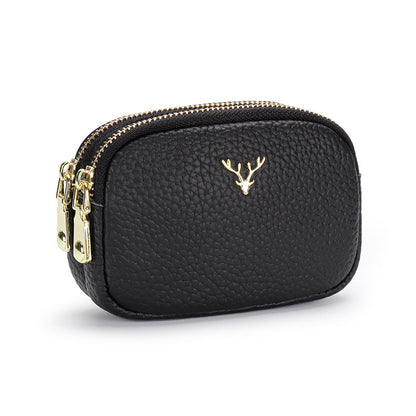 Women's Genuine Leather Coin Purse Petite Cute And Handheld Mini Size