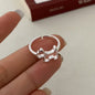 S925 Sterling Silver Women Ring, Simple Unique Design Non-Tarnish Jewelry