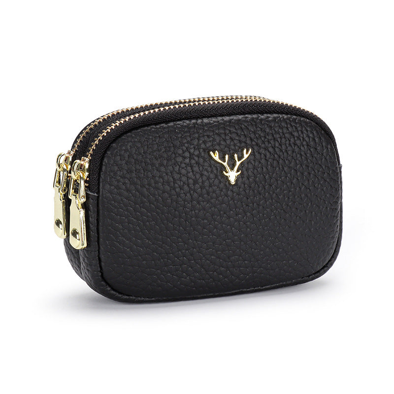 Women's Genuine Leather Coin Purse Petite Cute And Handheld Mini Size