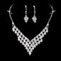 Diamond-shaped Jewelry Necklace Bracelet Earrings For Women